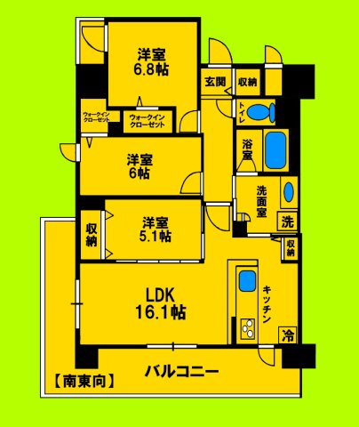 ゆとりある室内空間と生活動線にこだわった間取りです♪