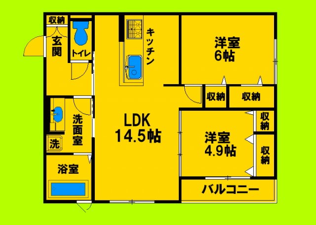 ゆとりある室内空間と生活動線にこだわった間取りです♪