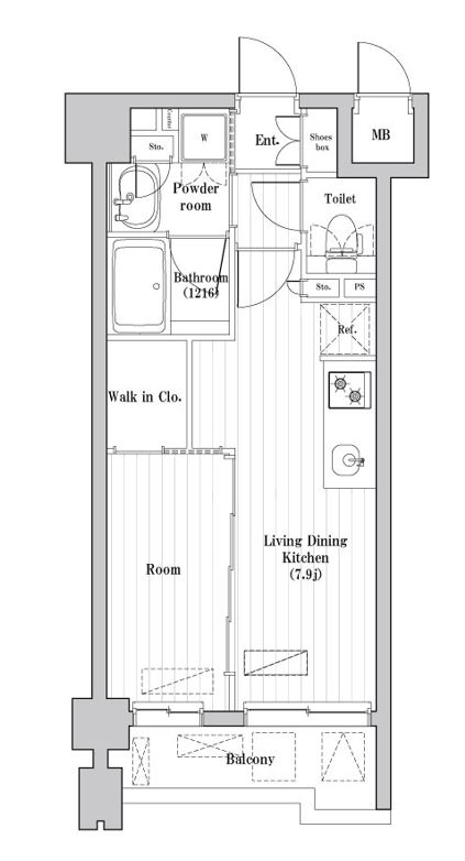 2階の間取り図