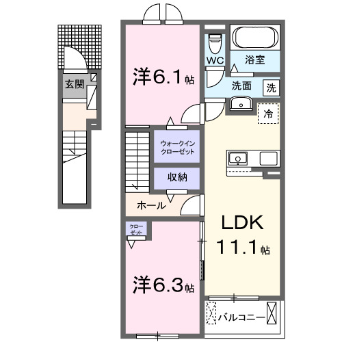 2階の間取り図