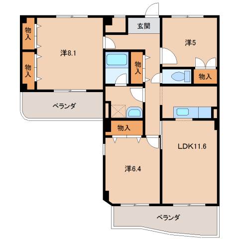 2階の間取り図