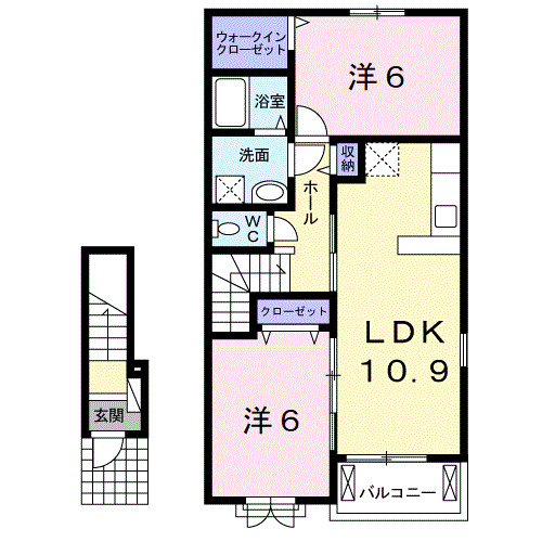 2階の間取り図