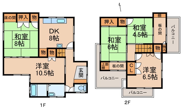 -階の間取り図