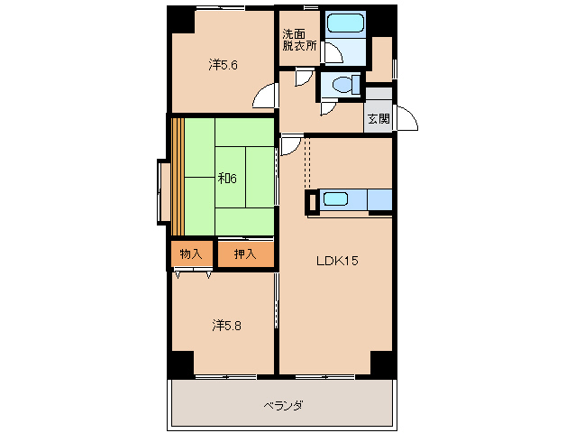 2階の間取り図