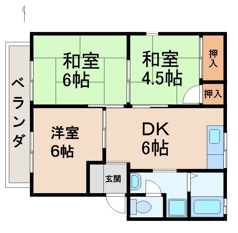 2階の間取り図