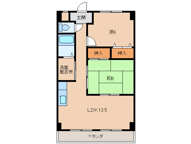 2階の間取り図