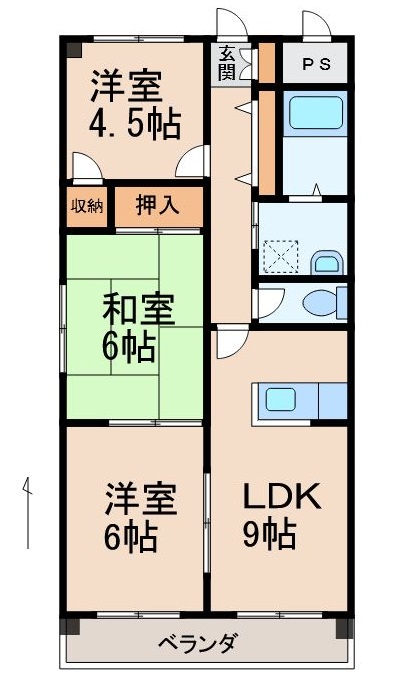 4階の間取り図