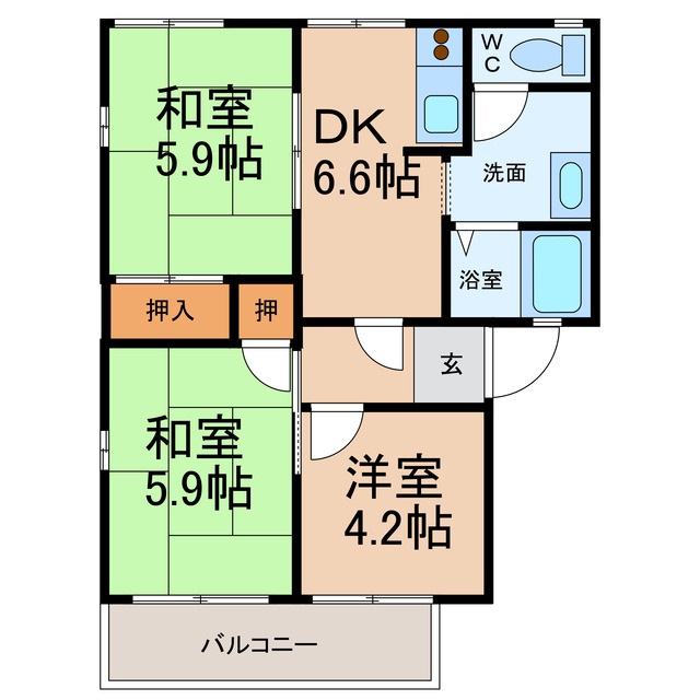 2階の間取り図