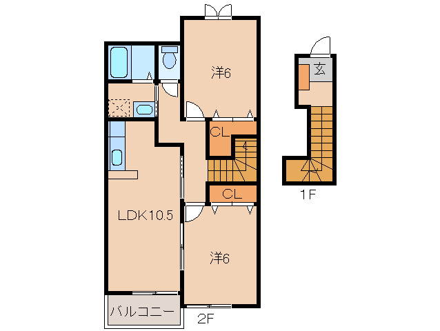 2階の間取り図