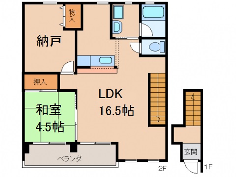 2階の間取り図