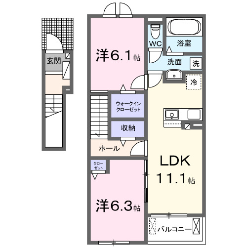 2階の間取り図