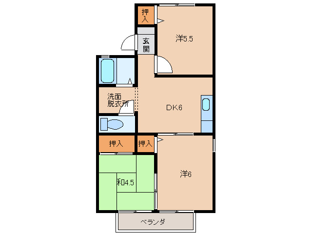 2階の間取り図