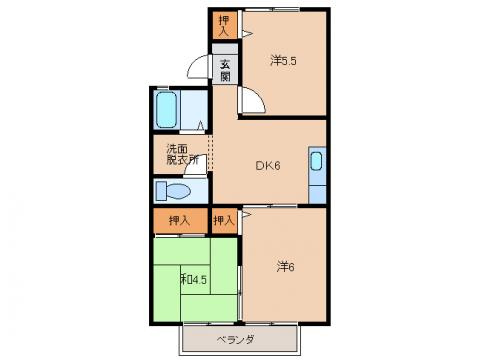 2階の間取り図