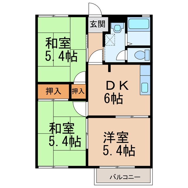 2階の間取り図
