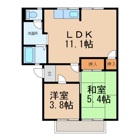 2階の間取り図