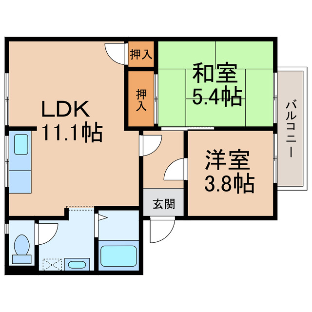 2階の間取り図
