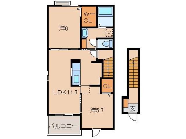 2階の間取り図