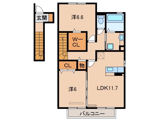 2階の間取り図