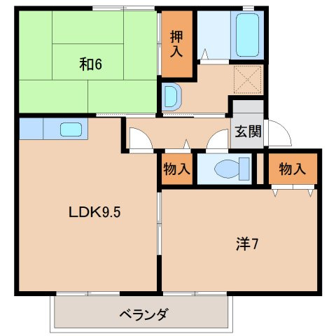 2階の間取り図