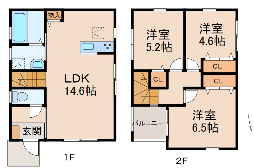 -階の間取り図