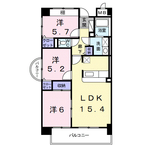 3階の間取り図