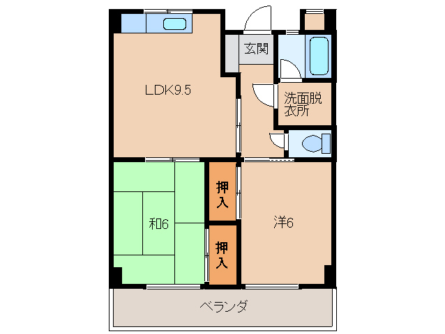 2階の間取り図