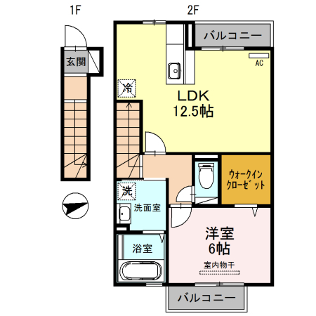 2階の間取り図