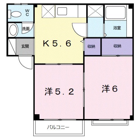 2階の間取り図