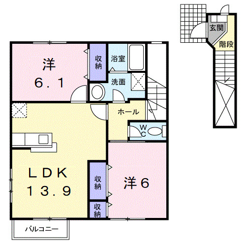 2階の間取り図