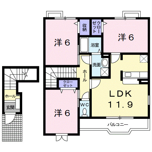 2階の間取り図