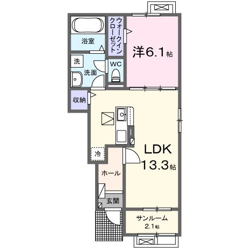 1階の間取り図