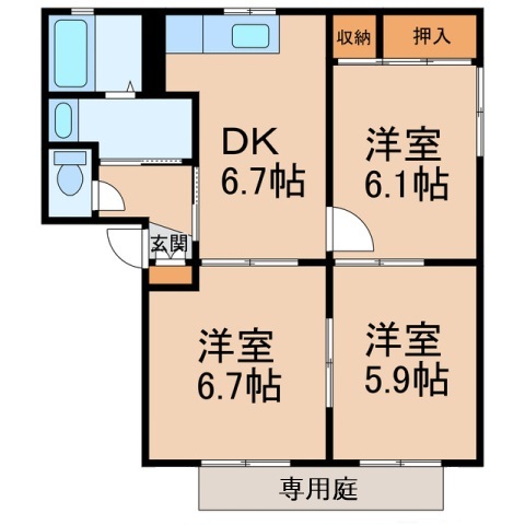 1階の間取り図