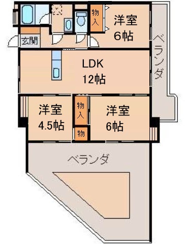 4階の間取り図