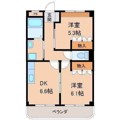 2階の間取り図