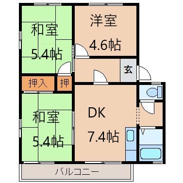 2階の間取り図