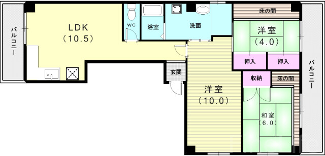 2階の間取り図