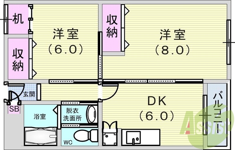 機能的な作りのお部屋、嬉しい工夫がいっぱいです