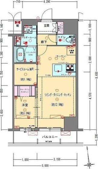 2階の間取り図