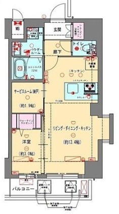 4階の間取り図