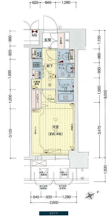 2階の間取り図