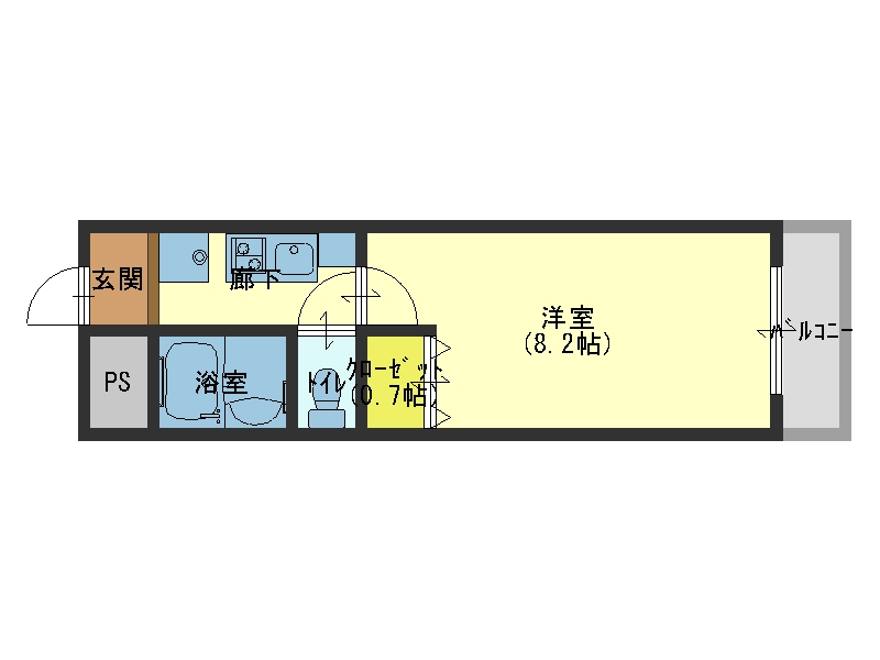 広めのお部屋です