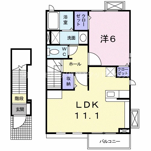 2階の間取り図