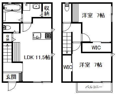 -階の間取り図