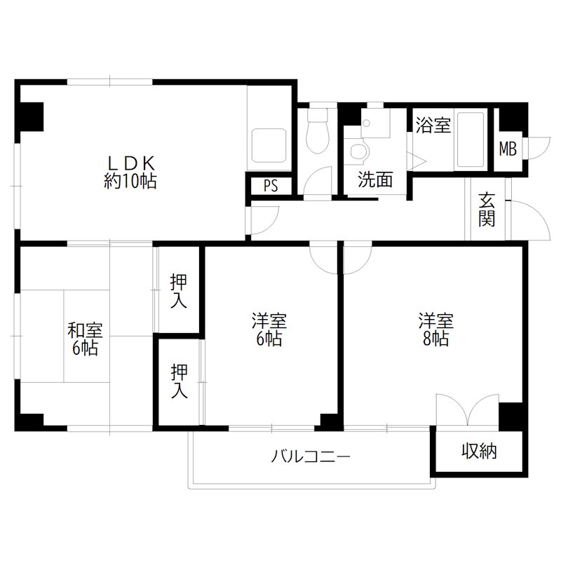 2階の間取り図