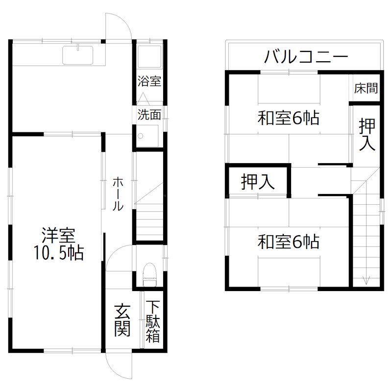 -階の間取り図