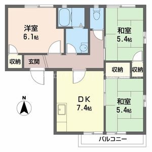 2階の間取り図