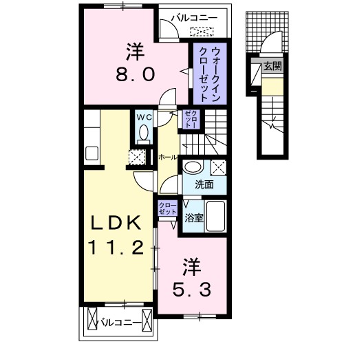 2階の間取り図