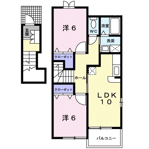 2階の間取り図
