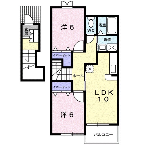 2階の間取り図