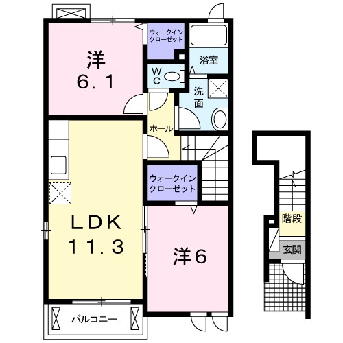 2階の間取り図